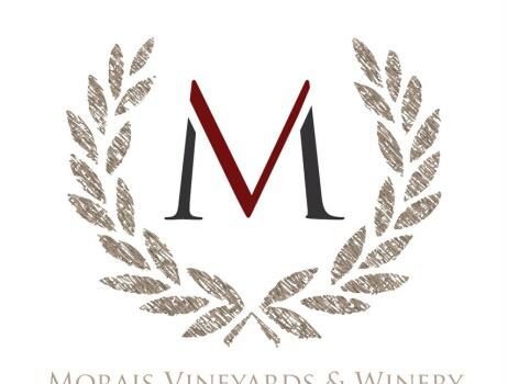 Logo for Morais Vineyards & Winery. It features a large stylized letter 