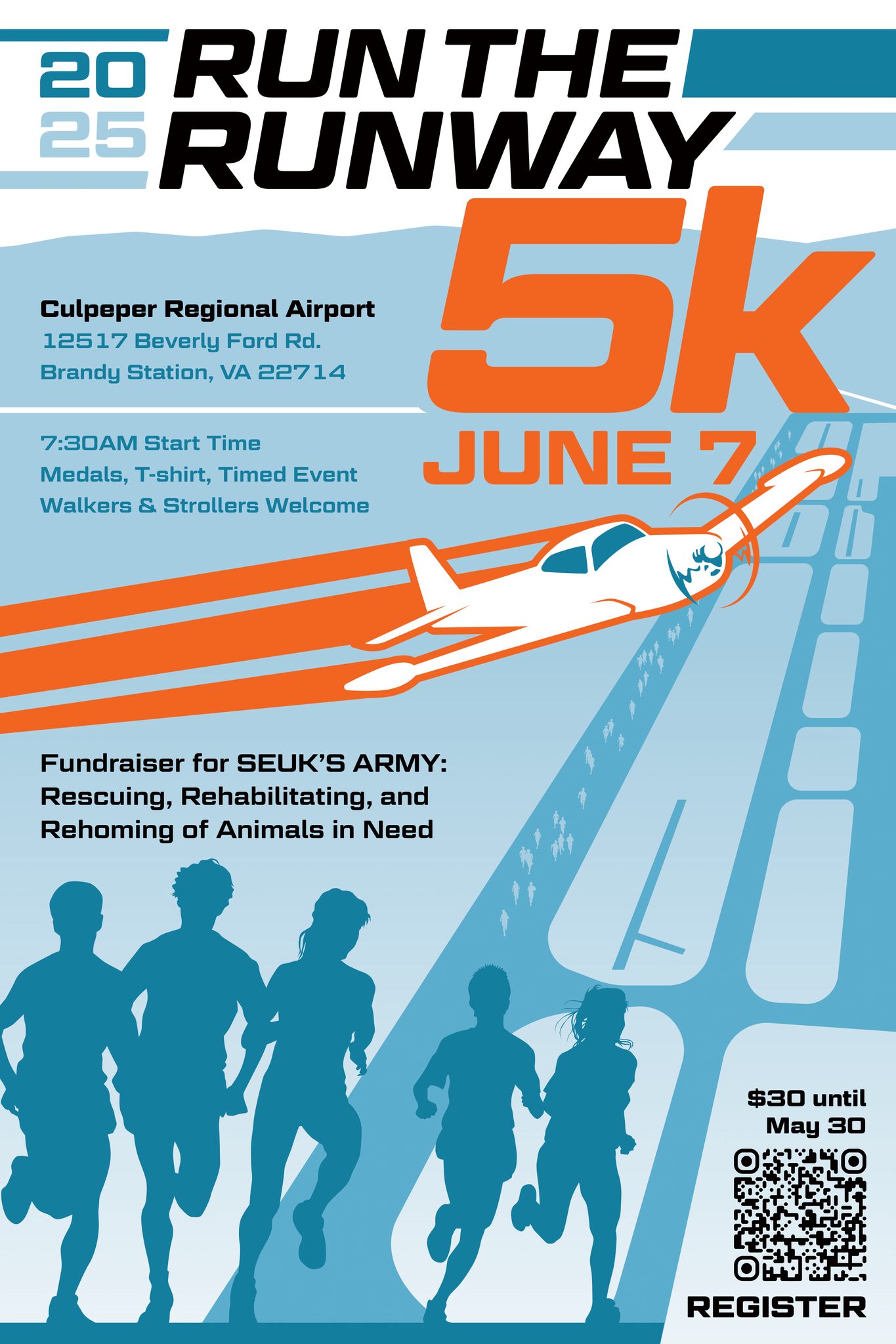 Run the Runway 5K event flyer