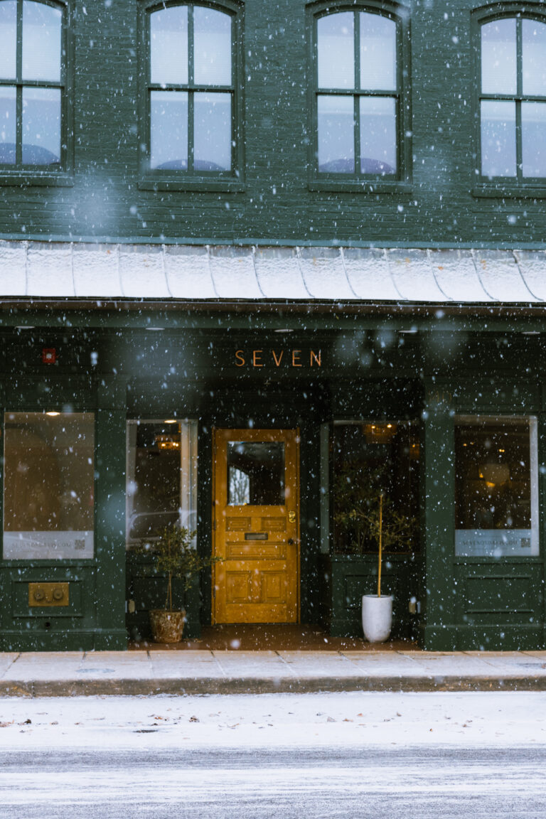 Snow at SEVEN on Davis